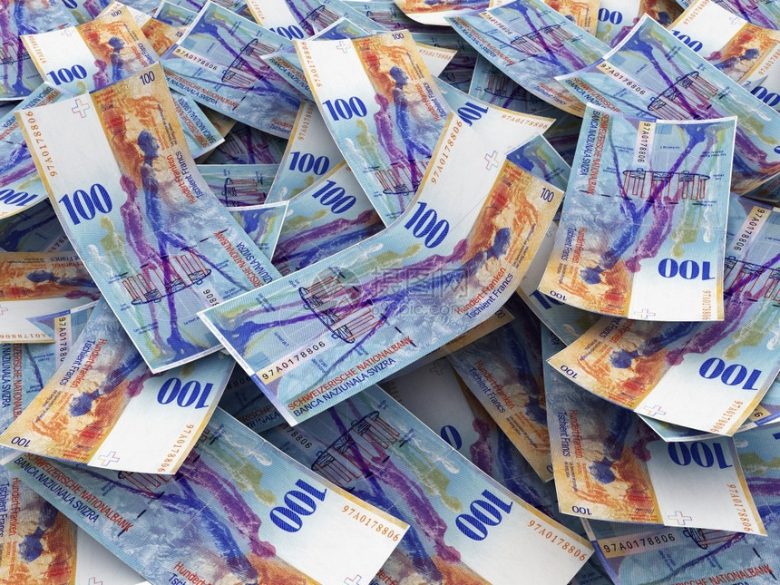 价值现金瑞士货币银行郎兑换10百万僵硬的图片