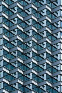 一座高现代城市建筑的抽象结构图案金属公寓中央图片