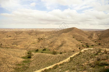 柏尔自然北非突尼斯南部Matmatata附近的荒漠地貌图案旅游图片