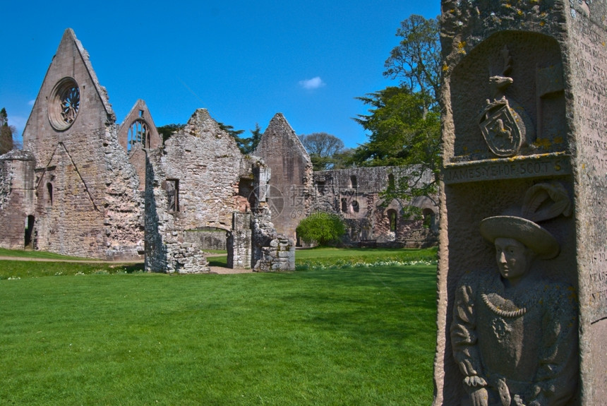 宗教的遗产苏格兰DryburghAbbey废墟的一部分修道院图片
