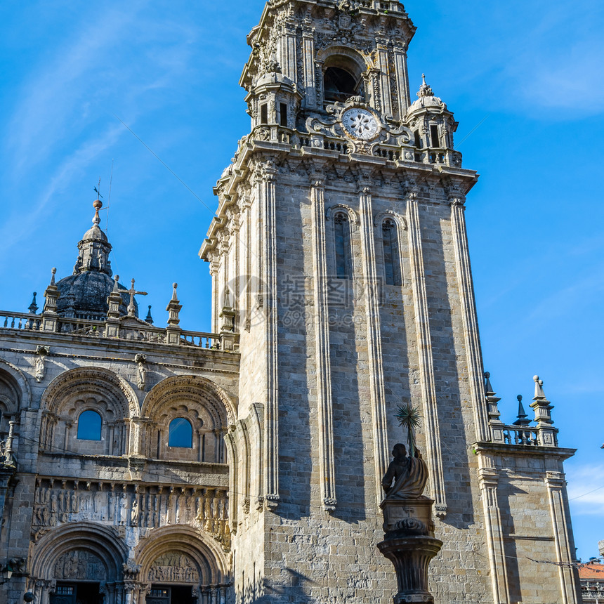 宗教建筑圣地亚哥德康波斯特拉大教堂西班牙朝圣场所建筑学户外天主教图片