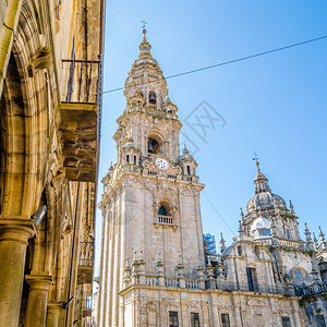 宗教建筑圣地亚哥德康波斯特拉大教堂西班牙朝圣场所象征建筑的旅游图片