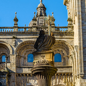 户外结石宗教建筑圣地亚哥德康波斯特拉大教堂西班牙朝圣场所天主教图片