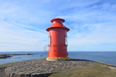 海岸线欧洲仔细看西冰岛湾的红灯塔吧冰岛的图片