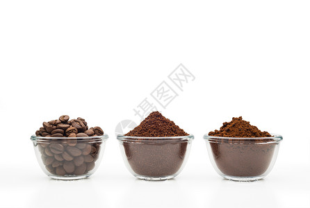 咖啡豆制成咖啡粉图片