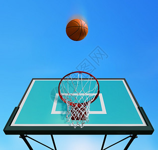 支配橙天空背景的篮球板团队背景图片