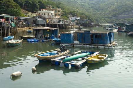 贫穷的村庄亚洲香港新领土渔夫斯夸克村亚洲香港背景图片
