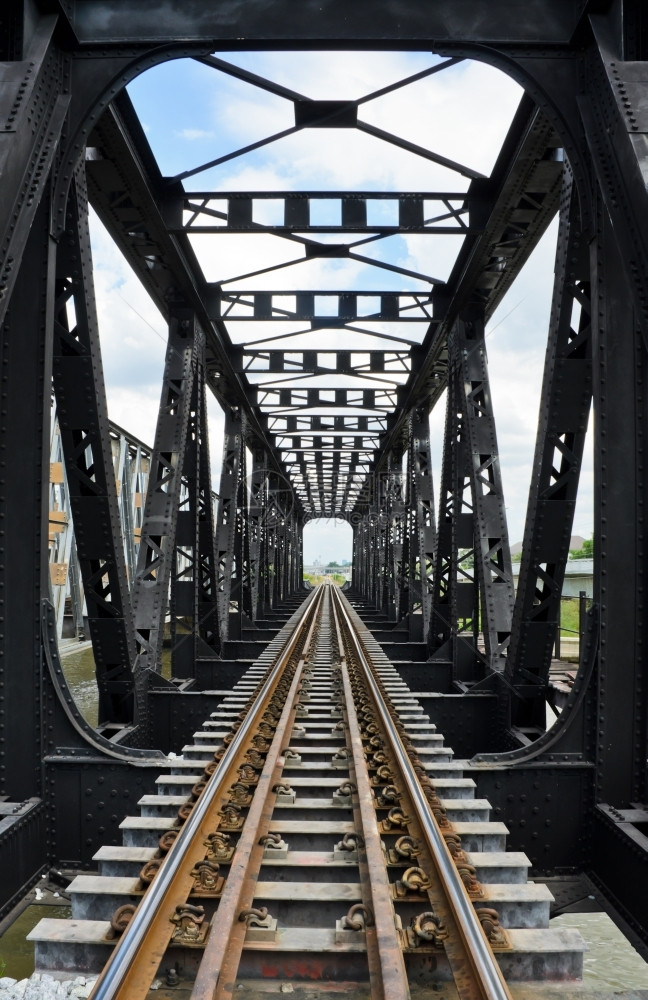 追踪旧铁路桥金属老的图片