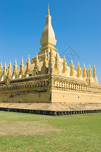 銮宗教PhaThatLuang是老挝万象的佛教寺庙传统图片