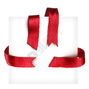 奖红纺织品丝带套件纸弯曲图片