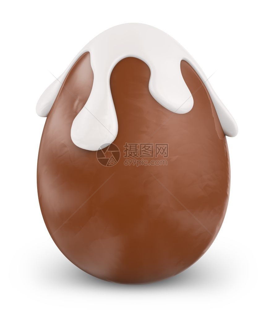 糖果白色背景的巧克力蛋3D翻译人们家庭图片