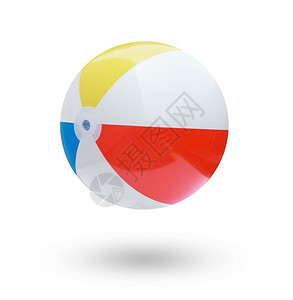 游戏收藏经典的白色背景上孤立的海滩球图片