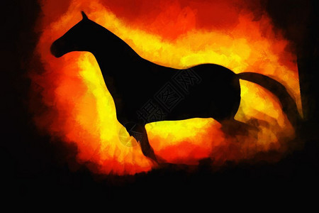 内马尔达席尔瓦绘画明亮的富有奔跑马插画背景奔跑马插画背景高清设计图片