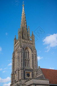 联合王国白金汉郡马洛教堂英国建筑学河边图片