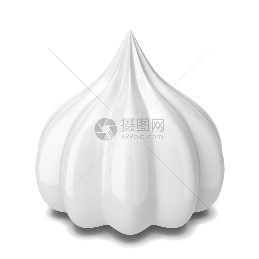 白色背景孤立的Whhitepedcream3d插图黄油配料乳制品图片