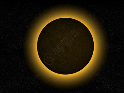 蚀渲染3D全月日食的D交接电晕使成为设计图片