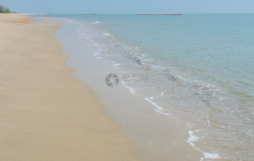 水泰国Petchaburi和海滩波洋天堂图片