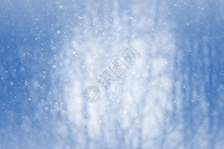 渐晕降雪冬季背景模糊雪花在运动中闪发光质地图片