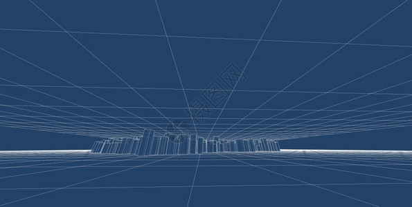抽象的房间网络概念互联通信大数据技术背景3d插图a信息图片