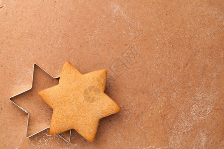 五角星姜饼制作五角星的饼干背景