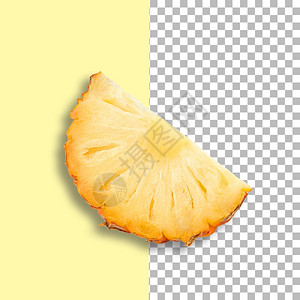 成熟甜的健康透明背景上新鲜菠萝切片Name图片