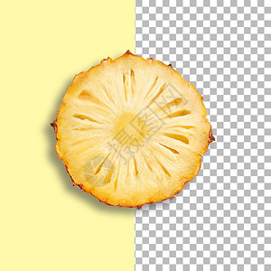艺术生的多汁透明背景上新鲜菠萝切片Name图片