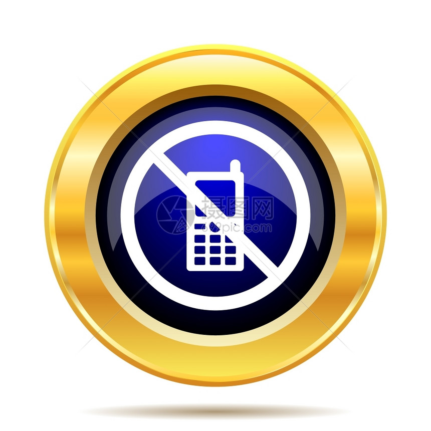 受限制的白色背景上移动电话限制图标互联网按钮label警报手机图片