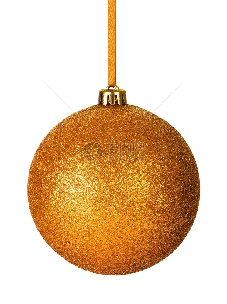 球金色的圣诞香水白底带丝被孤立金的假期图片