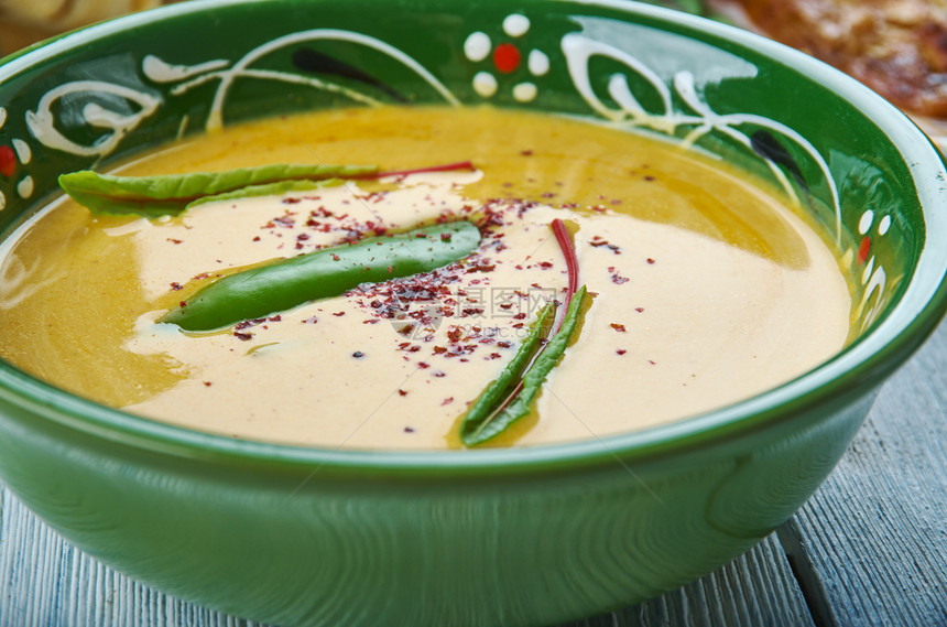 放美食与YoghurtCoconutKerala风格烹饪传统各种菜盘TopView喀拉邦图片