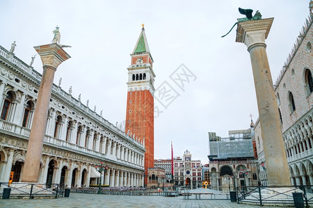 意大利威尼斯的圣马可广场清晨镇早期的欧洲图片