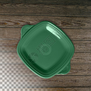 平底锅以透明背景隔离的空无彩非棍子烘烤盘不粘绿色图片