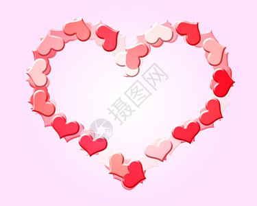 小型心脏形成更大的插图Name设计的爱疏图片