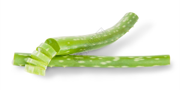 在白背景上孤立的Aloe粉碎了尾巴柔软的白色维生素图片