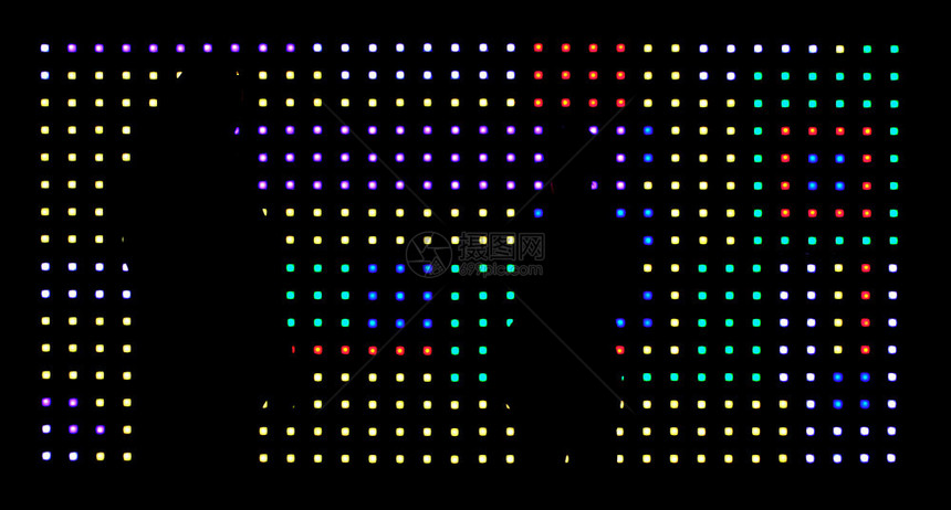 质地Amsterdam灯光节的彩色按钮网格中的彩色灯光按钮辉现代的图片