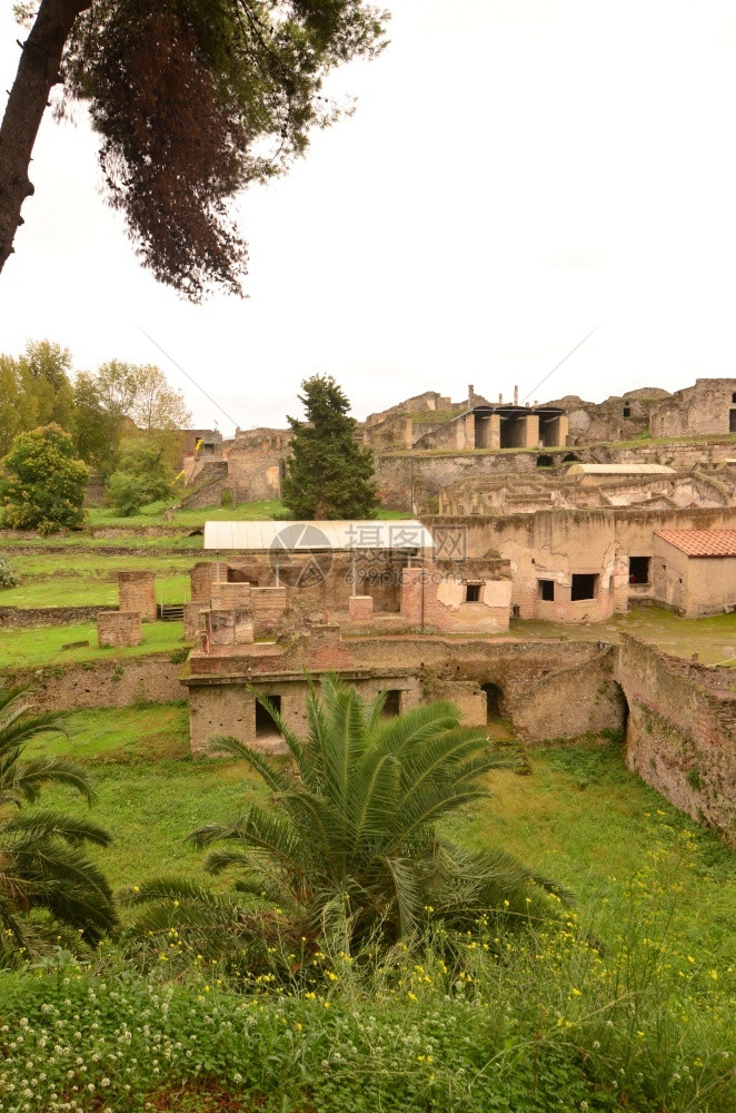 古老的那不勒斯由考古学家挖掘出来的庞贝废墟坎帕尼亚图片