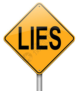 不诚实描述带有谎言概念的路标插图White背景说谎虚假故事设计图片