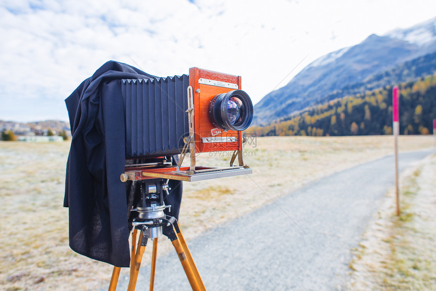格式经典的2016年月2日迪尔多夫Dearddorf中型旧式胶片摄影机Symmar借给拍照相机图片