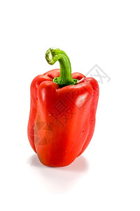 节食甜的白色背景新鲜红辣椒蔬菜图片