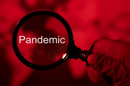 科罗纳疾大流行风险感染红色的图片