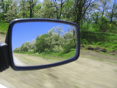 速度季节在汽车的眼镜中看到森林图片