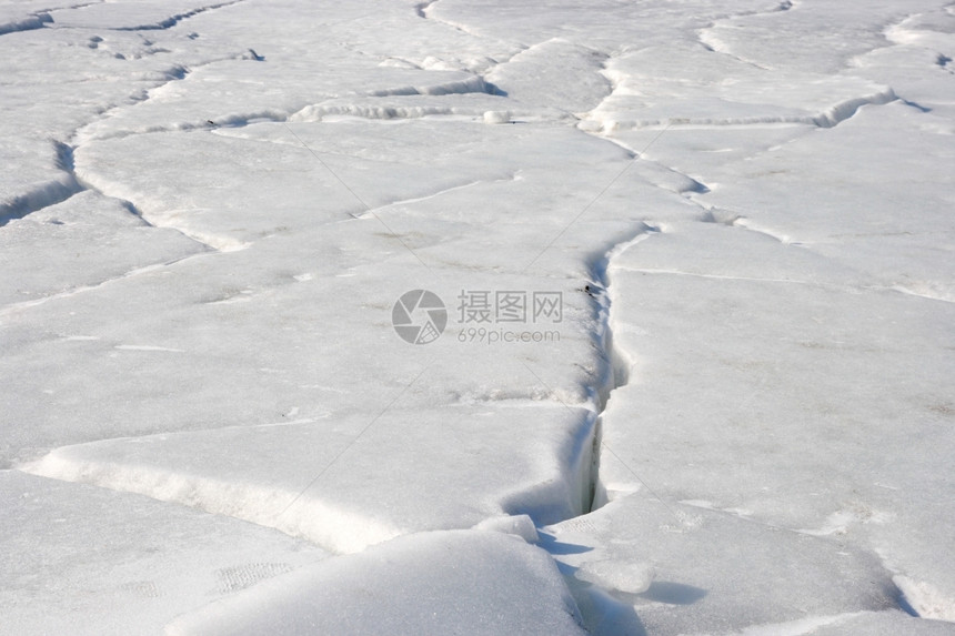 风景优美下雪的场冷冻冬海冰雪中背景图片