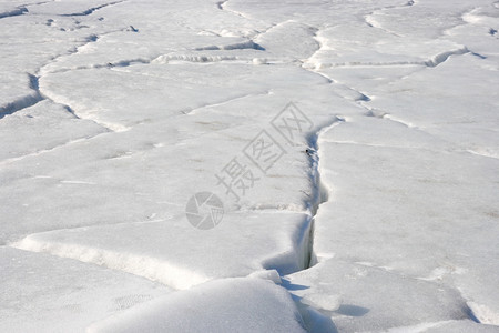 风景优美下雪的场冷冻冬海冰雪中背景图片