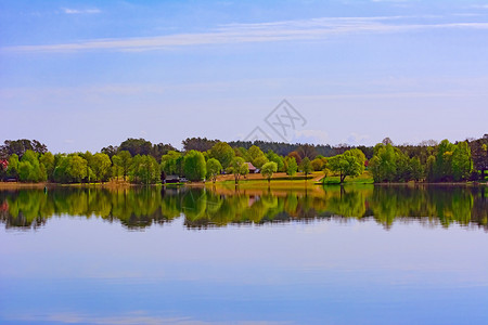 波兰的湖岸旅行户外白天背景图片