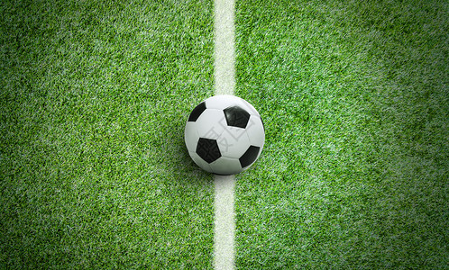 团队黑色的游戏体育场绿色草地上的足球有复制空间图片