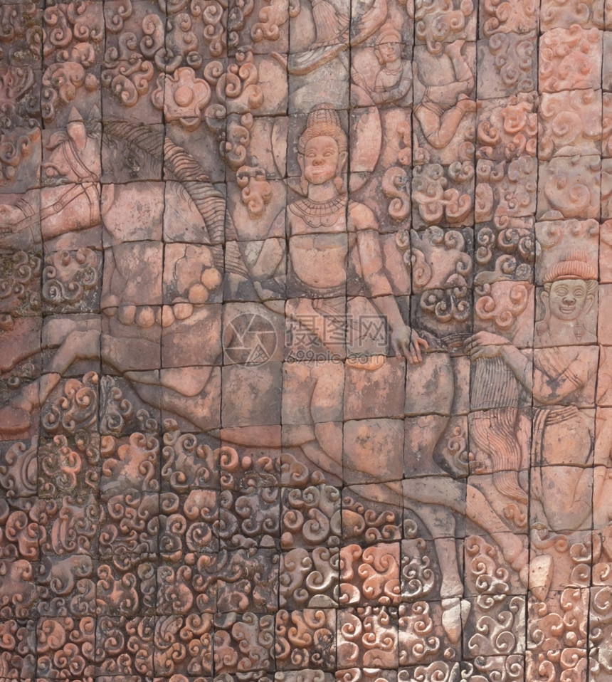 上帝艺术泰国佛教寺庙的雕刻救济品遗产图片
