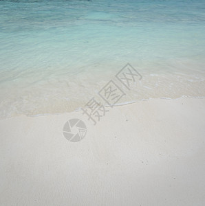 安达曼著名的美丽白沙滩和自然背景的清水晶干净旅行图片
