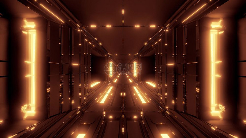 未来派科幻想机库隧道走廊与热金属窃取和漂亮的反射3d渲染背景壁纸现代未来插图建筑派科幻想机库隧道走廊与热金属窃取和漂亮的反射渲染图片