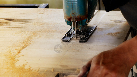 建造家具剪制机用于家具行业木头背景图片