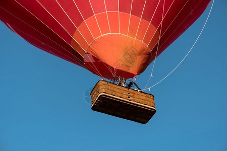 起航的热气球图片