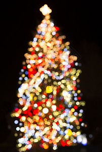 电灯泡圣诞树假期颜色图片